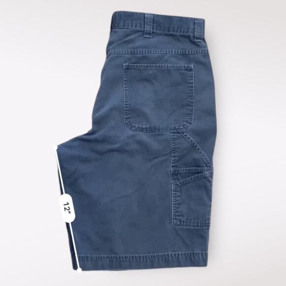 Old Navy Vintage Carpenter Shorts Mens W38‎ Slate Gray Y2K Streetwear - Picture 5 of 12